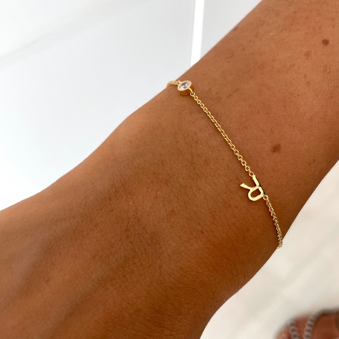 Initials and Diamond Bracelet - - Jewelry - Goldie Paris Jewelry - Bracelet Moms