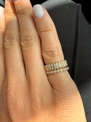 Ilana Bezel-Set Stackable Diamond Band - - Jewelry - Goldie Paris Jewelry - Ring