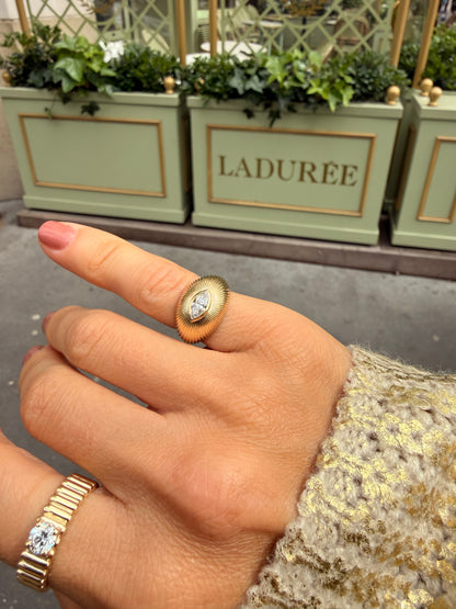 Siena Fluted Dome Diamond Ring