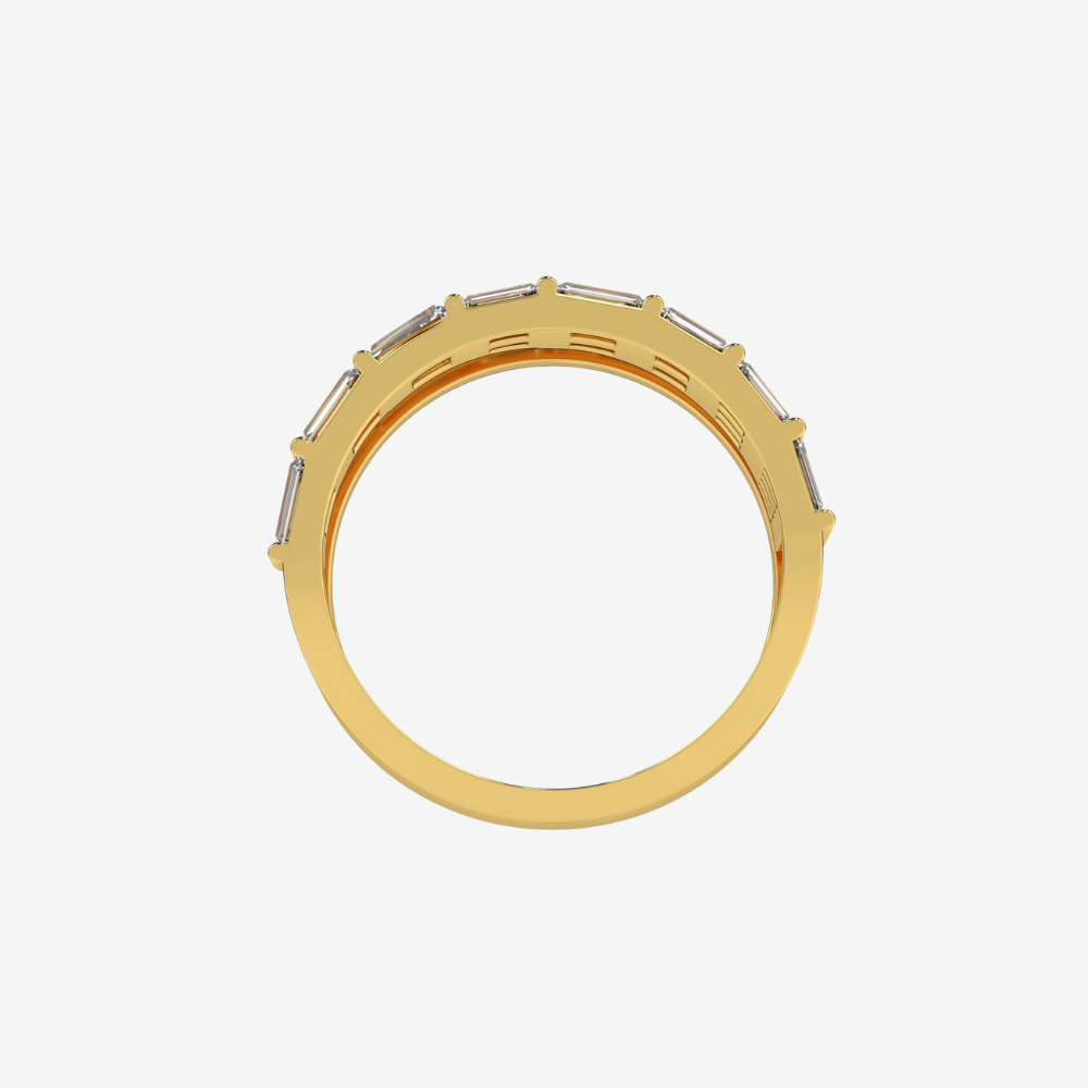 "Mia" Baguette Spiral Diamond Ring - - Jewelry - Goldie Paris Jewelry - Baguette Ring statement