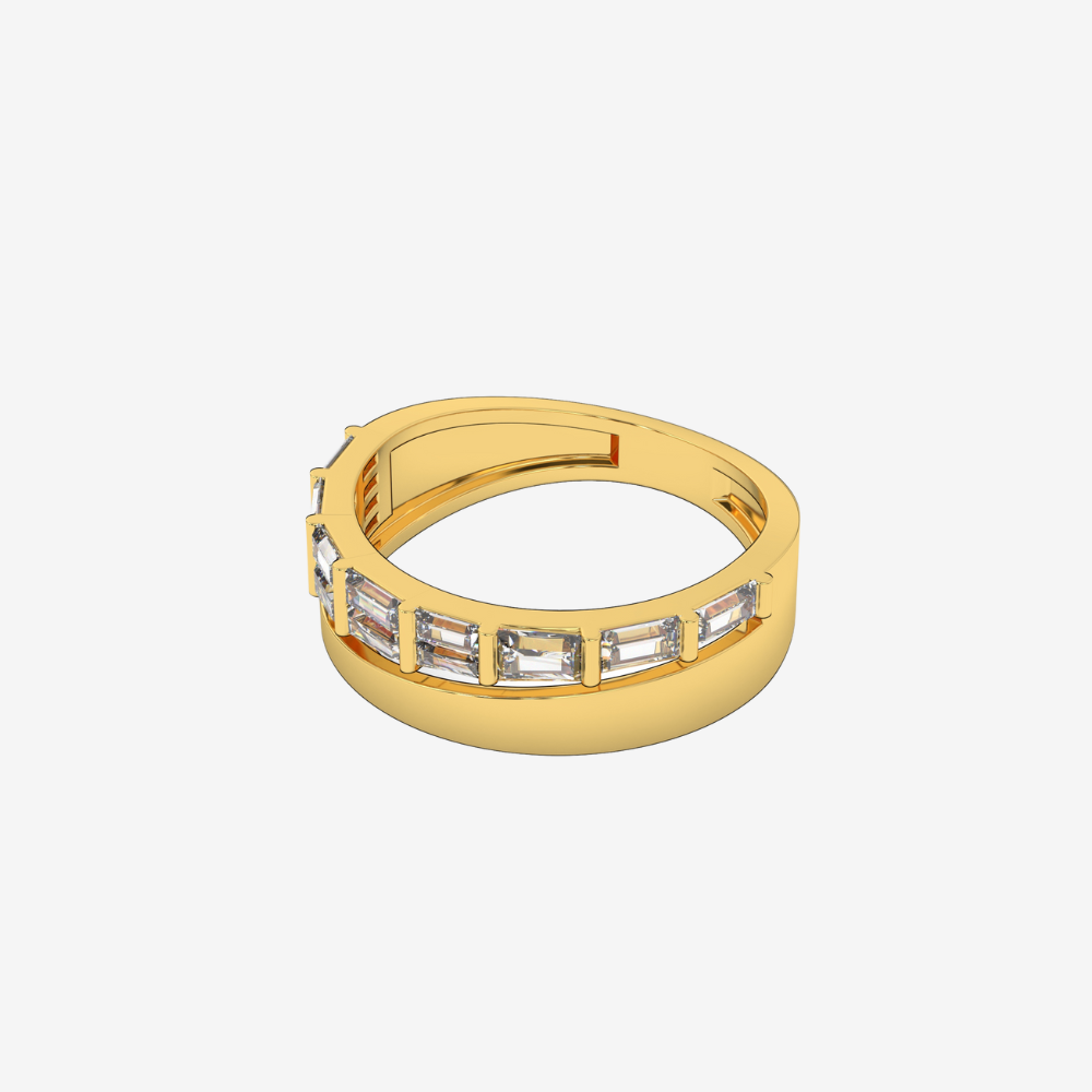 "Mia" Baguette Spiral Diamond Ring - - Jewelry - Goldie Paris Jewelry - Baguette Ring statement