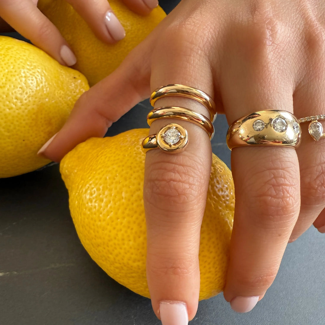 Jodi Infinite Single Diamond Chunky Ring