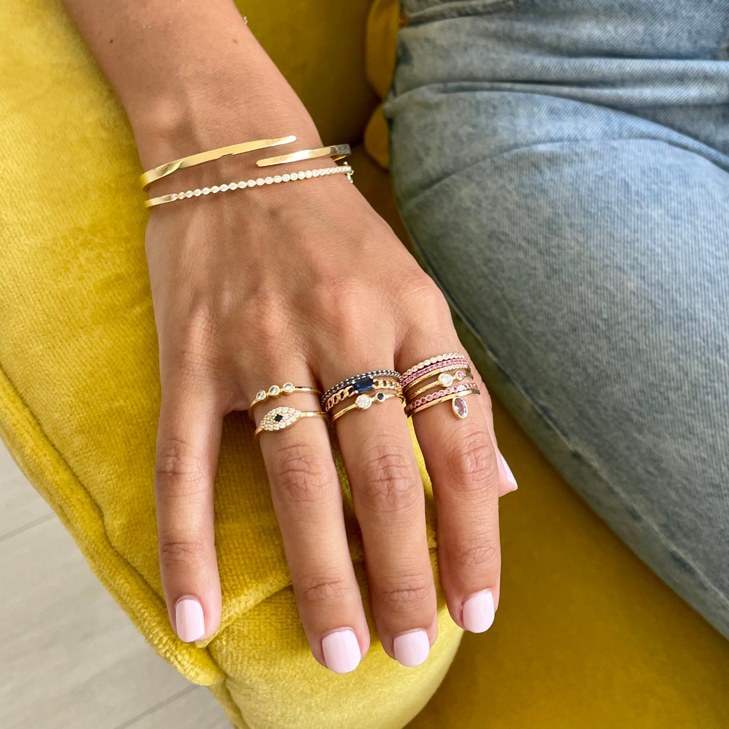 Open Wrap Solid Gold Bangle - - Jewelry - Goldie Paris Jewelry - Bracelet