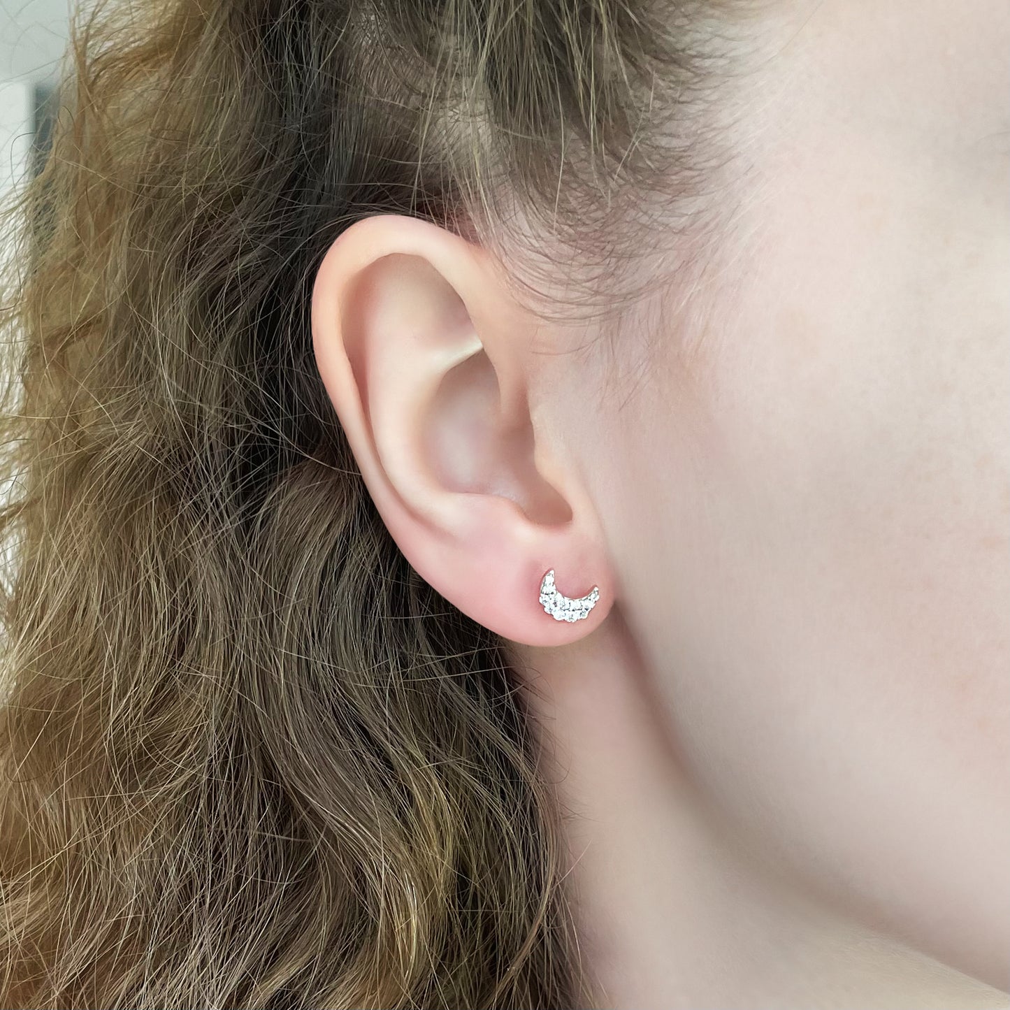 Moon crescent Studs Earrings - - Jewelry - Goldie Paris Jewelry - Earring
