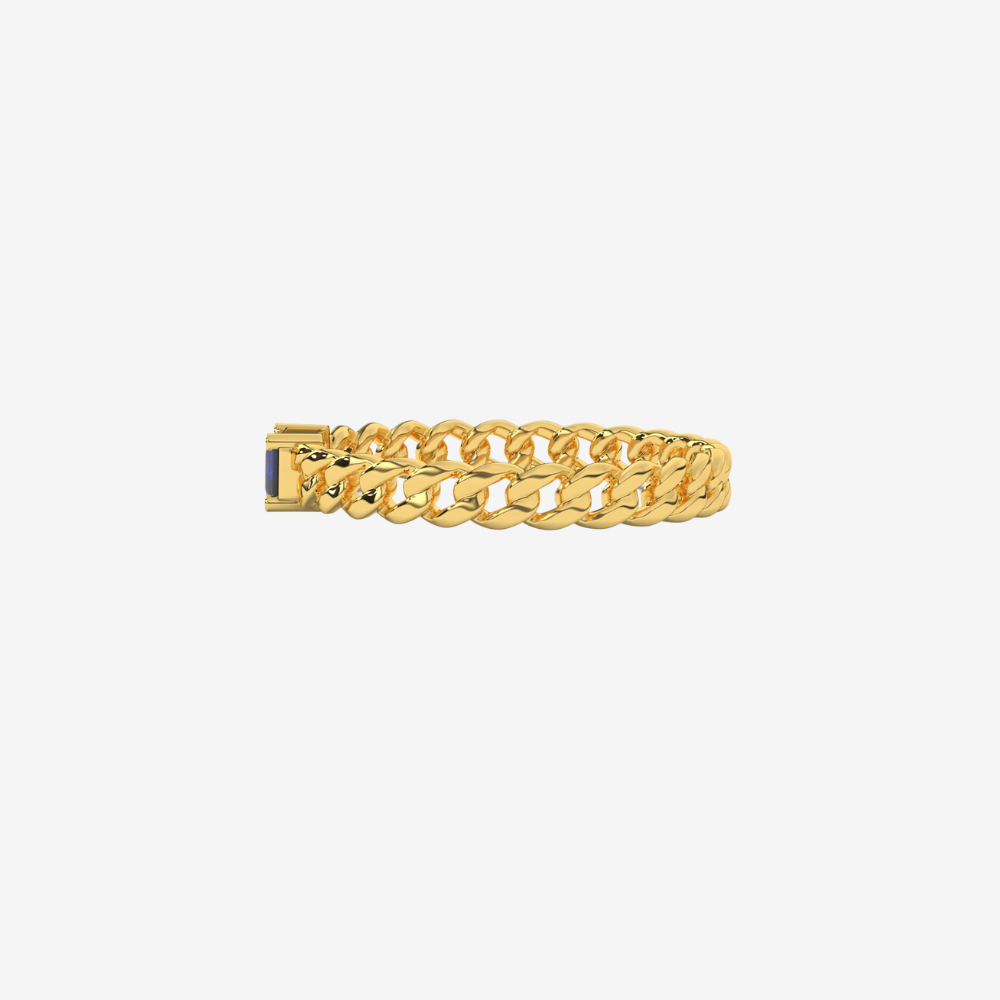 "Nina" Curb chain Link Diamond Ring - Blue - - Jewelry - Goldie Paris Jewelry - Ring
