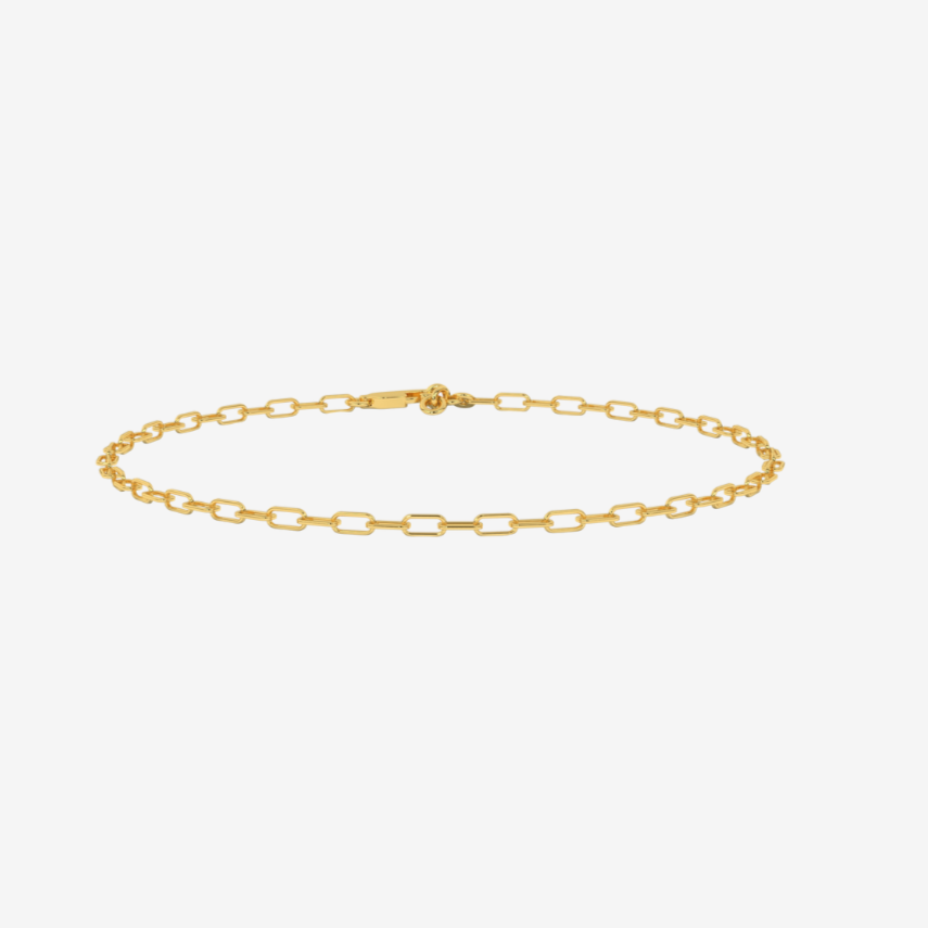 18-carat Solid Gold Paperclip Bracelet - 14k Yellow Gold - Jewelry - Goldie Paris Jewelry - Bracelet
