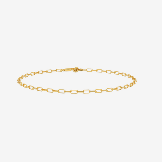 18-carat Solid Gold Paperclip Bracelet - 14k Yellow Gold - Jewelry - Goldie Paris Jewelry - Bracelet