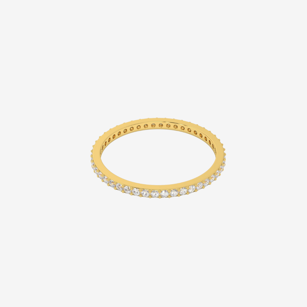 "Eliza" Stackable Pavé Diamond Eternity Ring - - Jewelry - Goldie Paris Jewelry - Ring