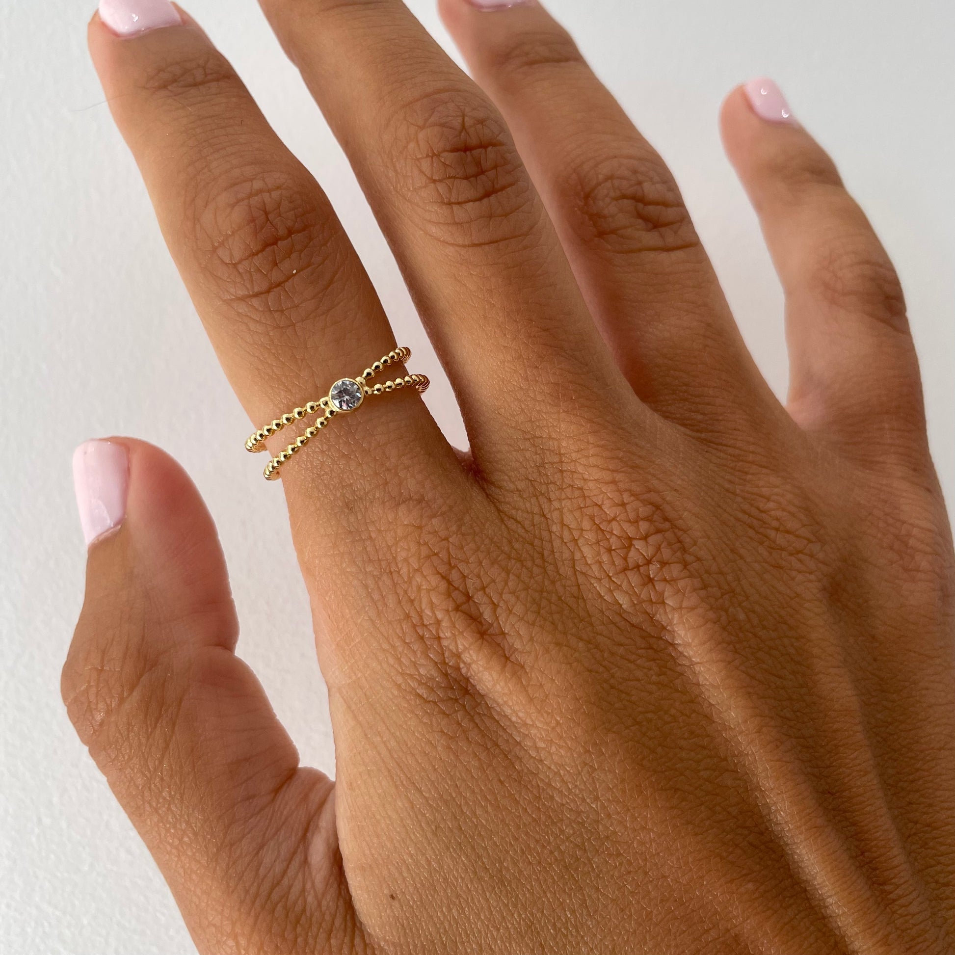 "Emma" Bezel Diamond Cross Ring - - Jewelry - Goldie Paris Jewelry - Ring