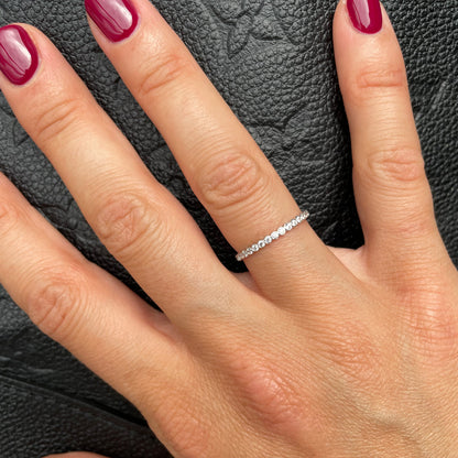 "Ilana" Stackable Bezel Diamond Eternity Band - - Jewelry - Goldie Paris Jewelry - Bezel Ring stackable