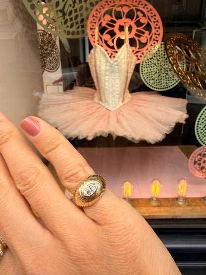 Siena Fluted Dome Diamond Ring