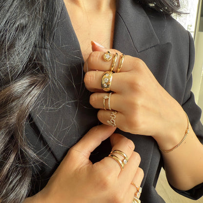 Jodi Infinite Single Diamond Chunky Ring
