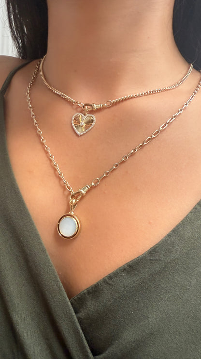 Heart Fluted Medallion Pendant