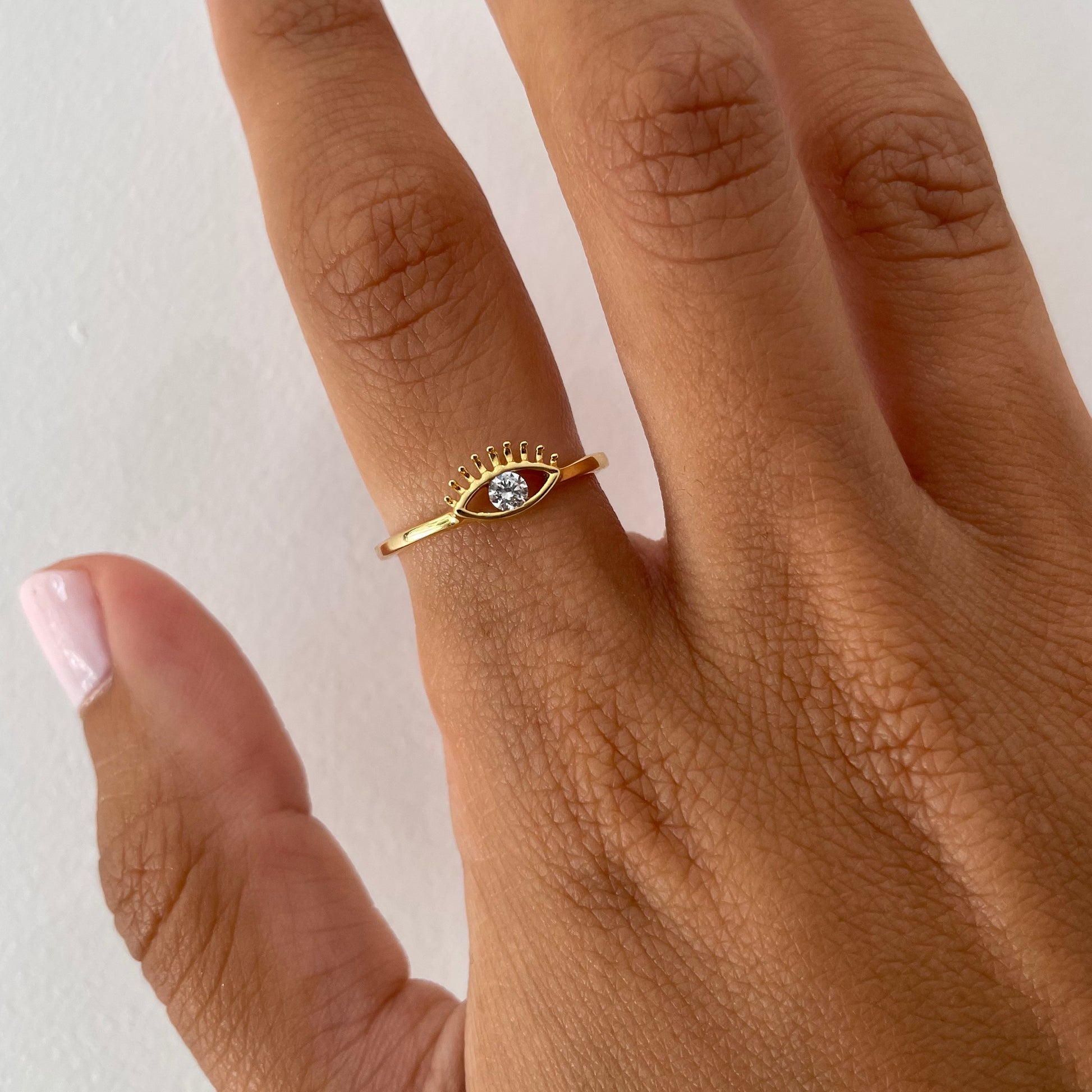 "Mila" Evil Eye Diamond Ring - - Jewelry - Goldie Paris Jewelry - Ring