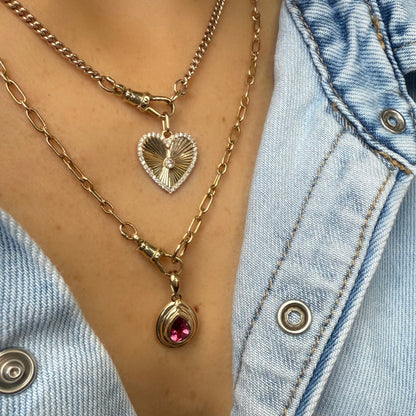 Heart Fluted Medallion Pendant