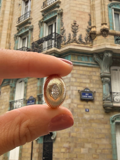 Siena Fluted Dome Diamond Ring