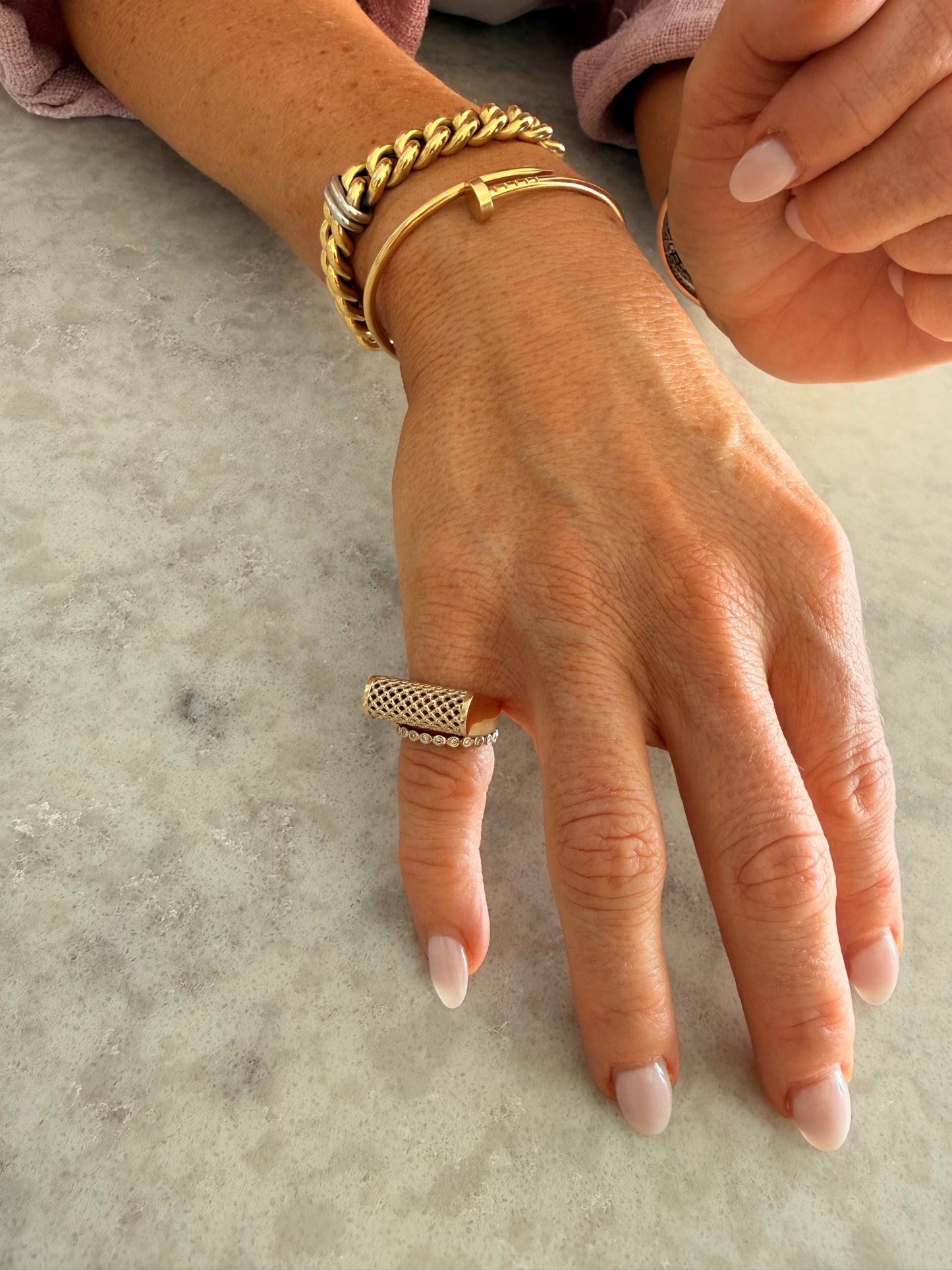 Satine Dome Lace Ring