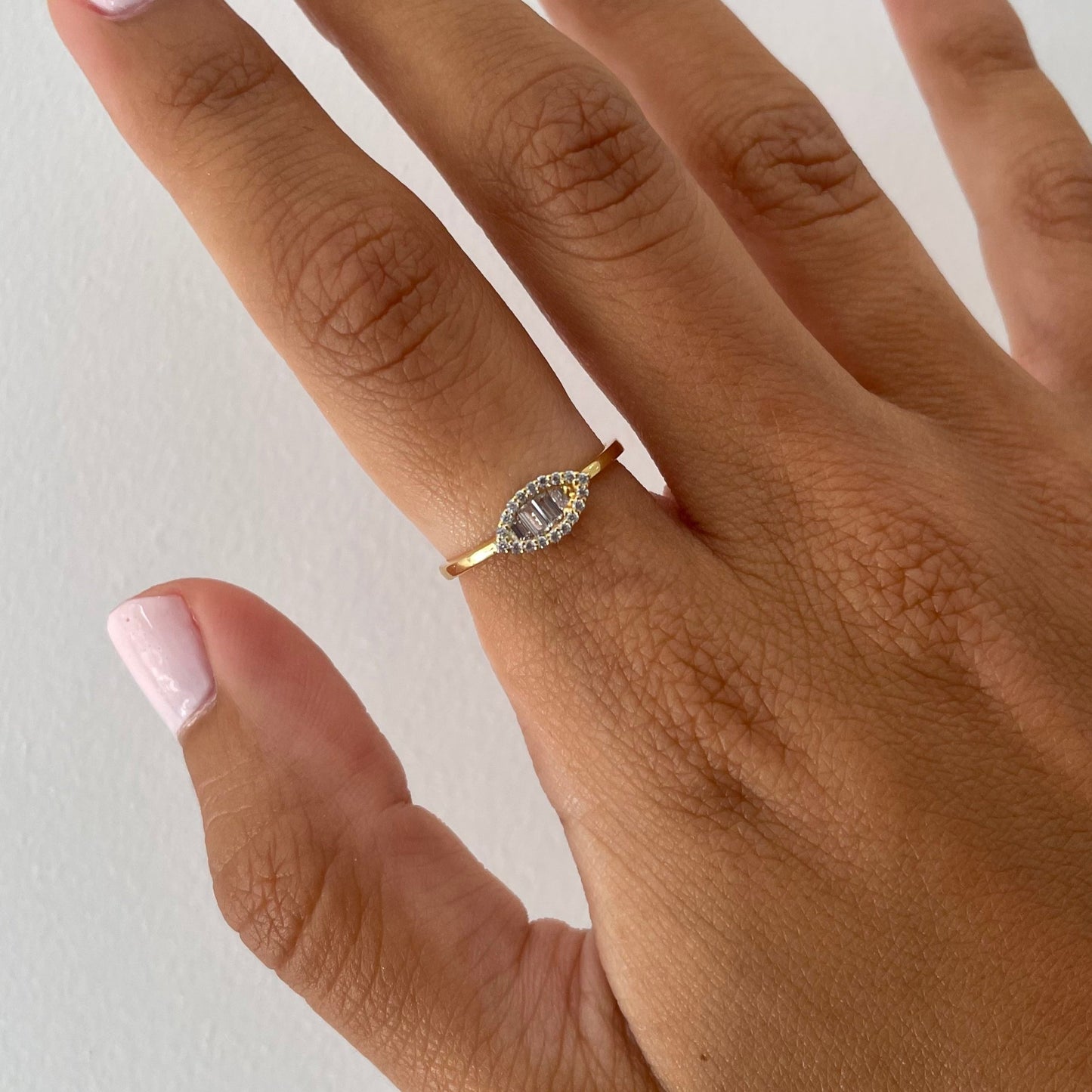"Rebecca" Art Deco Diamond Ring - - Jewelry - Goldie Paris Jewelry - Baguette Pavé Ring