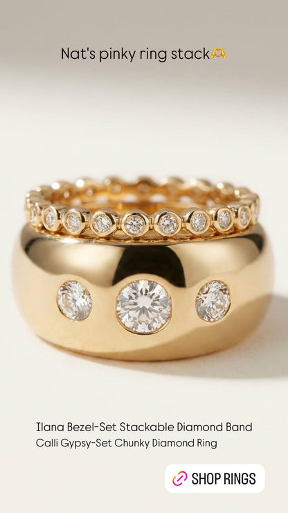 Calli Gypsy-Set Chunky Diamond Ring