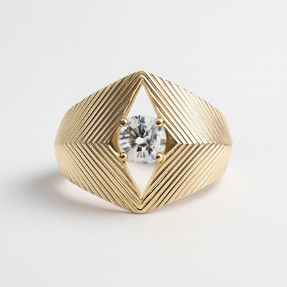 Yasmine Fluted Diamond Ring