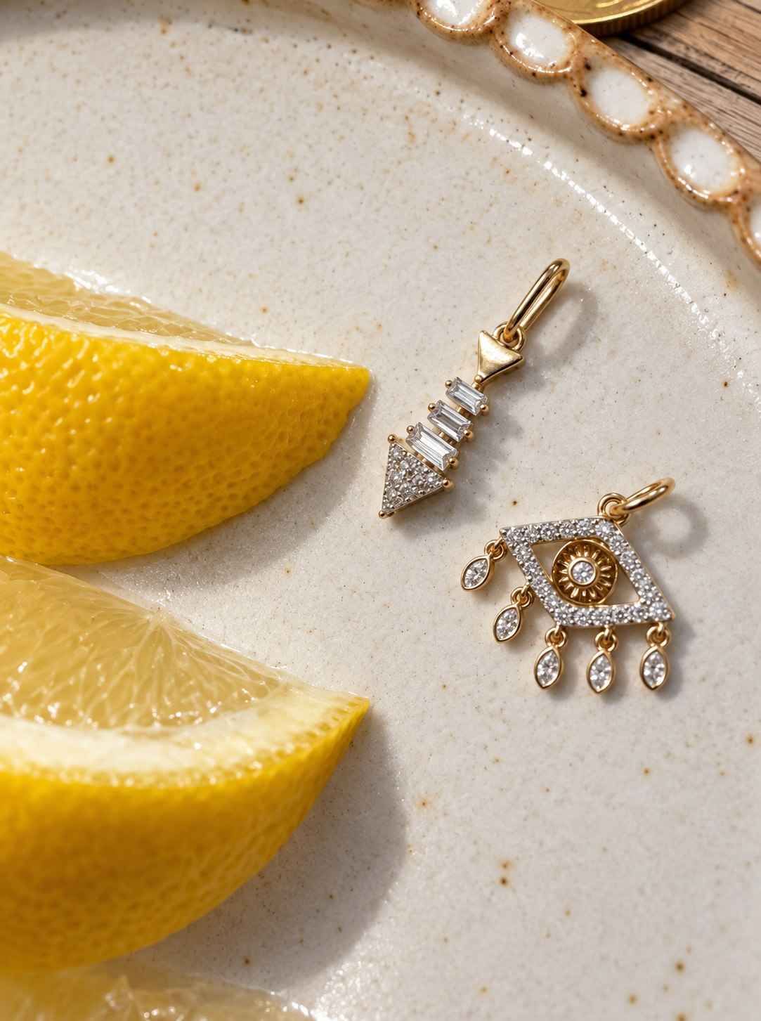 Hanna Fish Diamonds Pendant - - Jewelry - Goldie Paris Jewelry - Evil Eye Last Chance Pendant