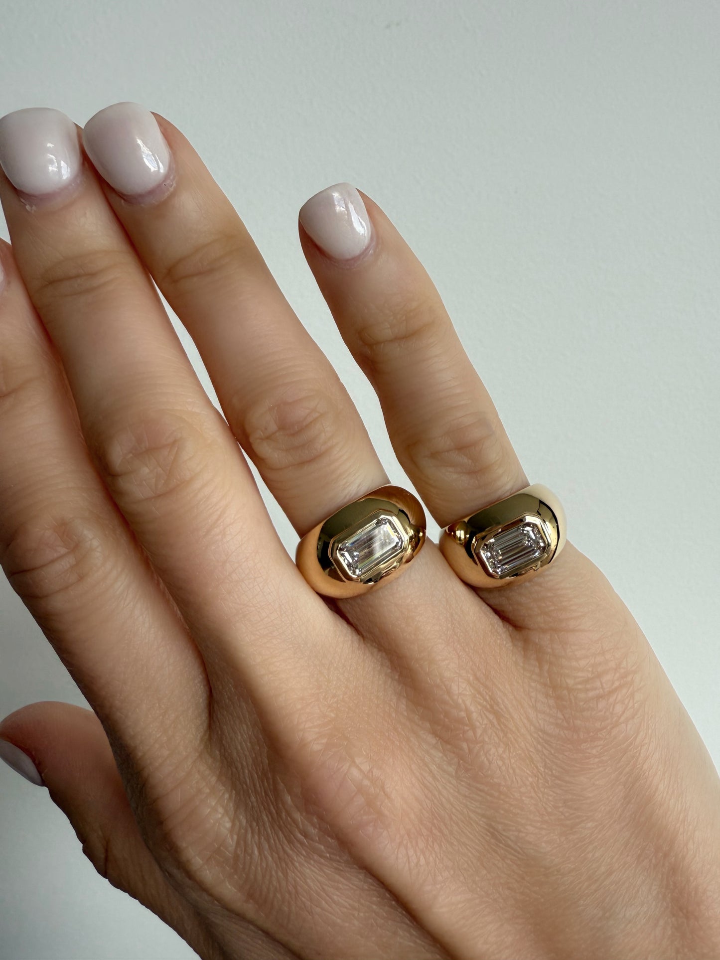 Naya Cloud Ring- Emerald cut Diamond