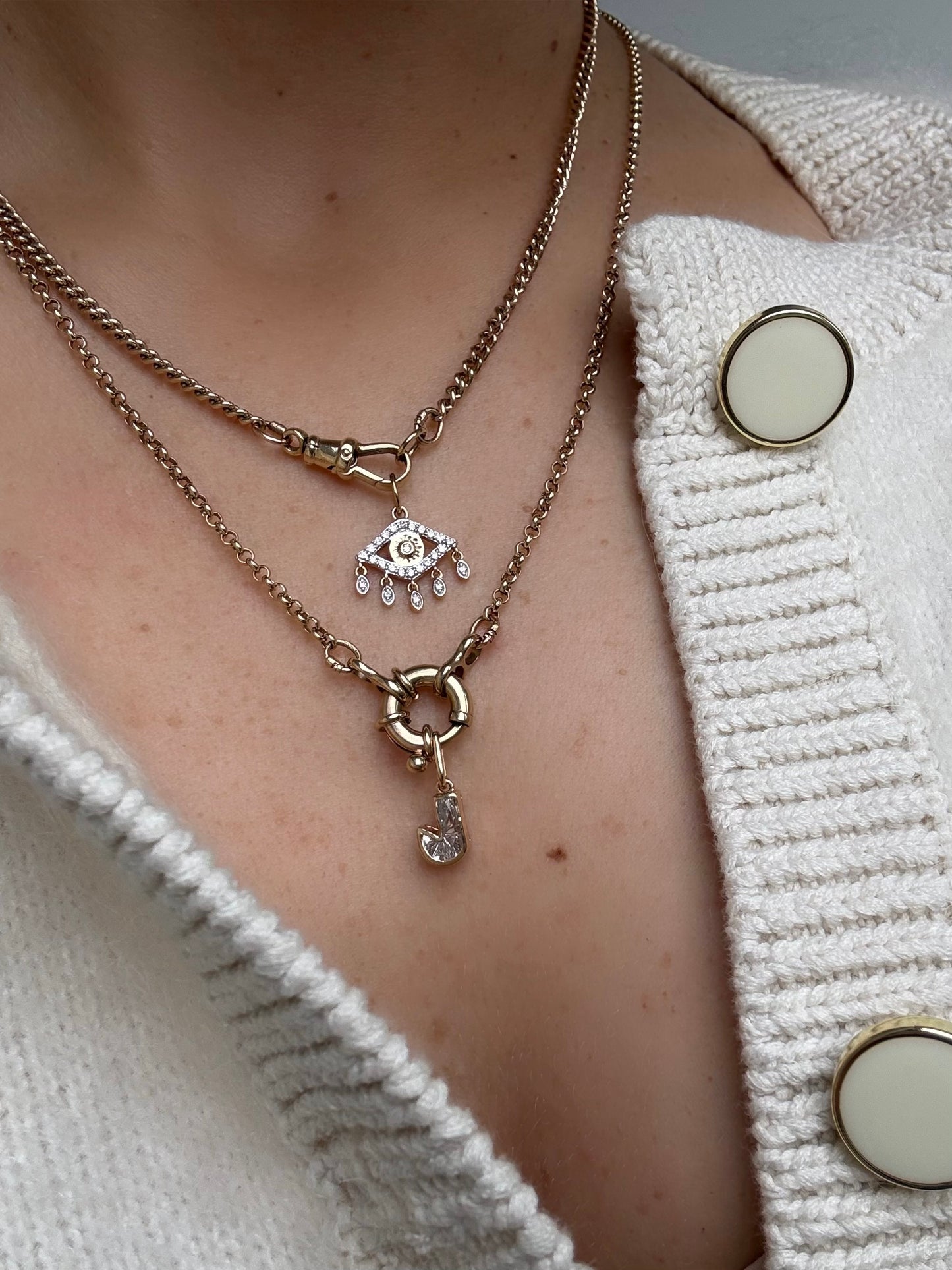 1.5ct Diamond Letter Pendant