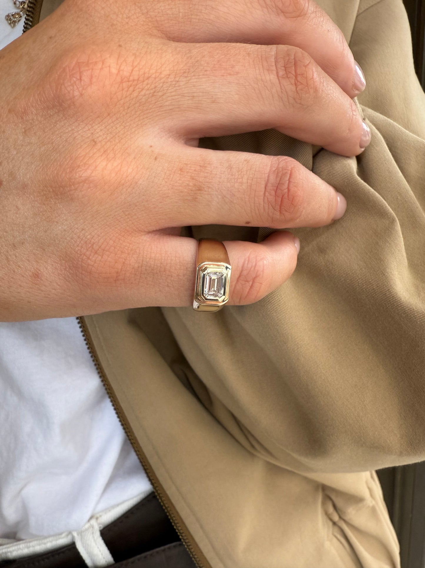 Jenna Diamond Ring - Emerald Cut