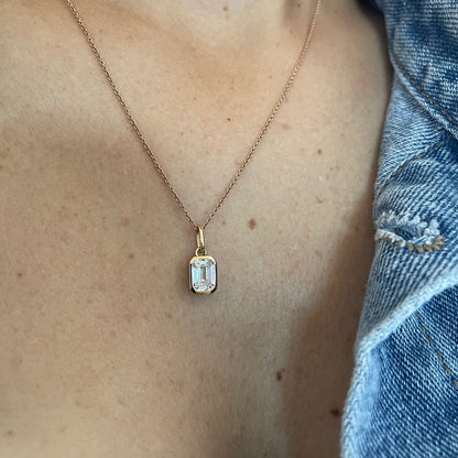 Radiant-cut Diamond Pendant - - Jewelry - Goldie Paris Jewelry - Pendant
