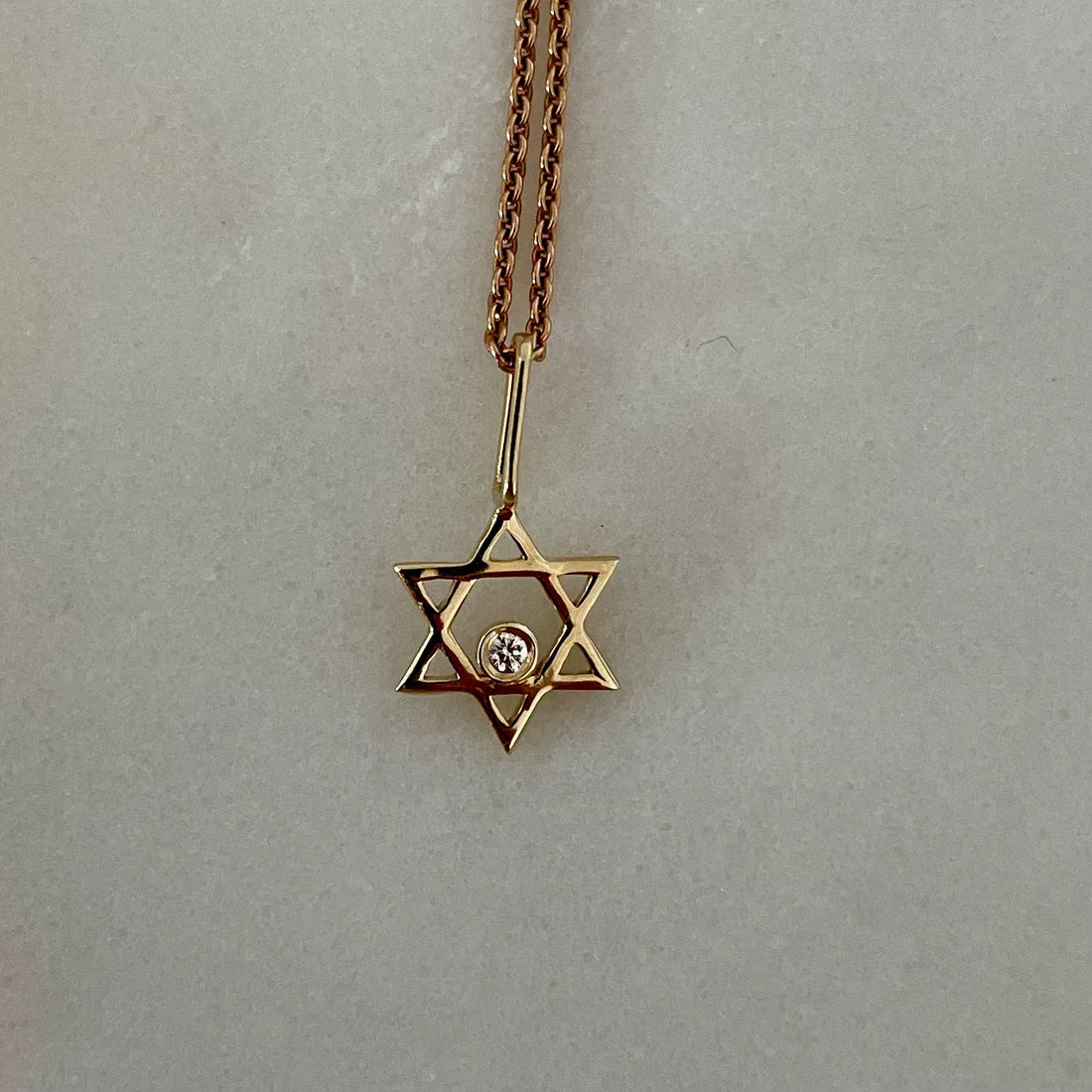 Mini Star of David with Diamond Pendant/Charm
