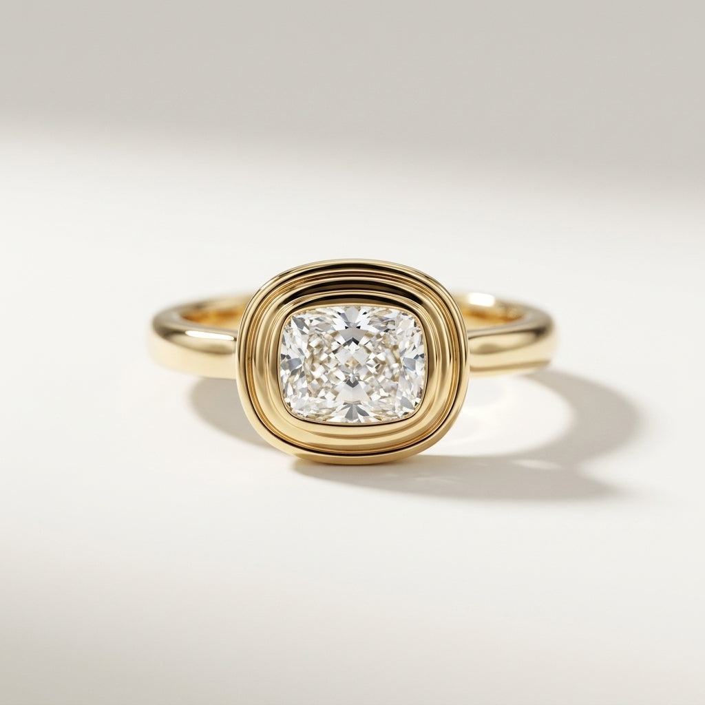 Florence Cushion Cut Diamond Ring - US 8 - EUR 57 - Rings - Goldie Paris Jewelry - New Arrivals Ring
