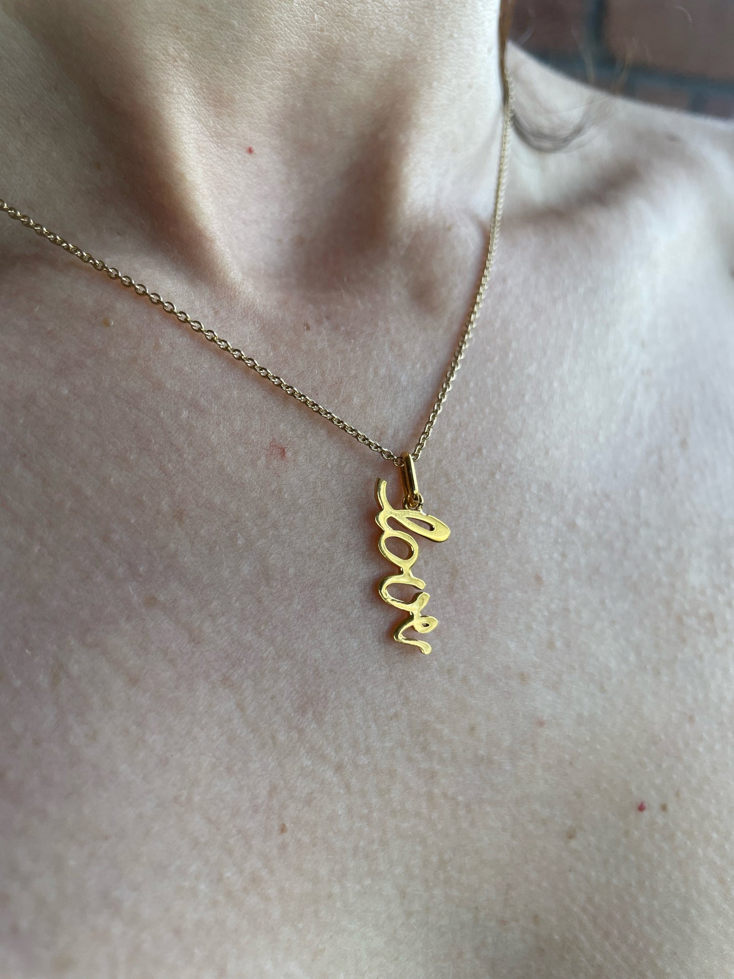 Solid Gold Love Pendant