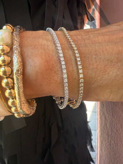 2 Carat Solid Gold Tennis Bracelet