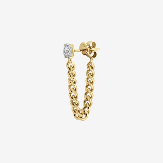 Gabi Curb Chain Diamond Earring