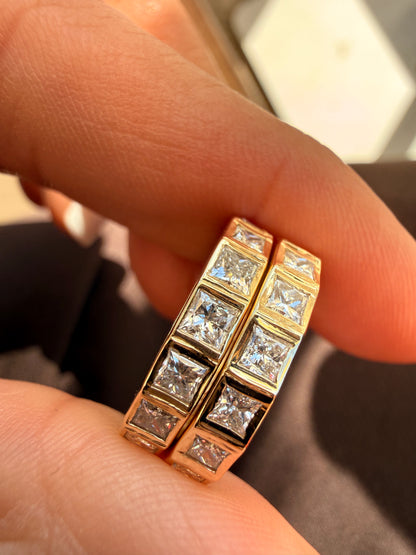 Passy Eternity Ring - Princess Cut Bezel Set