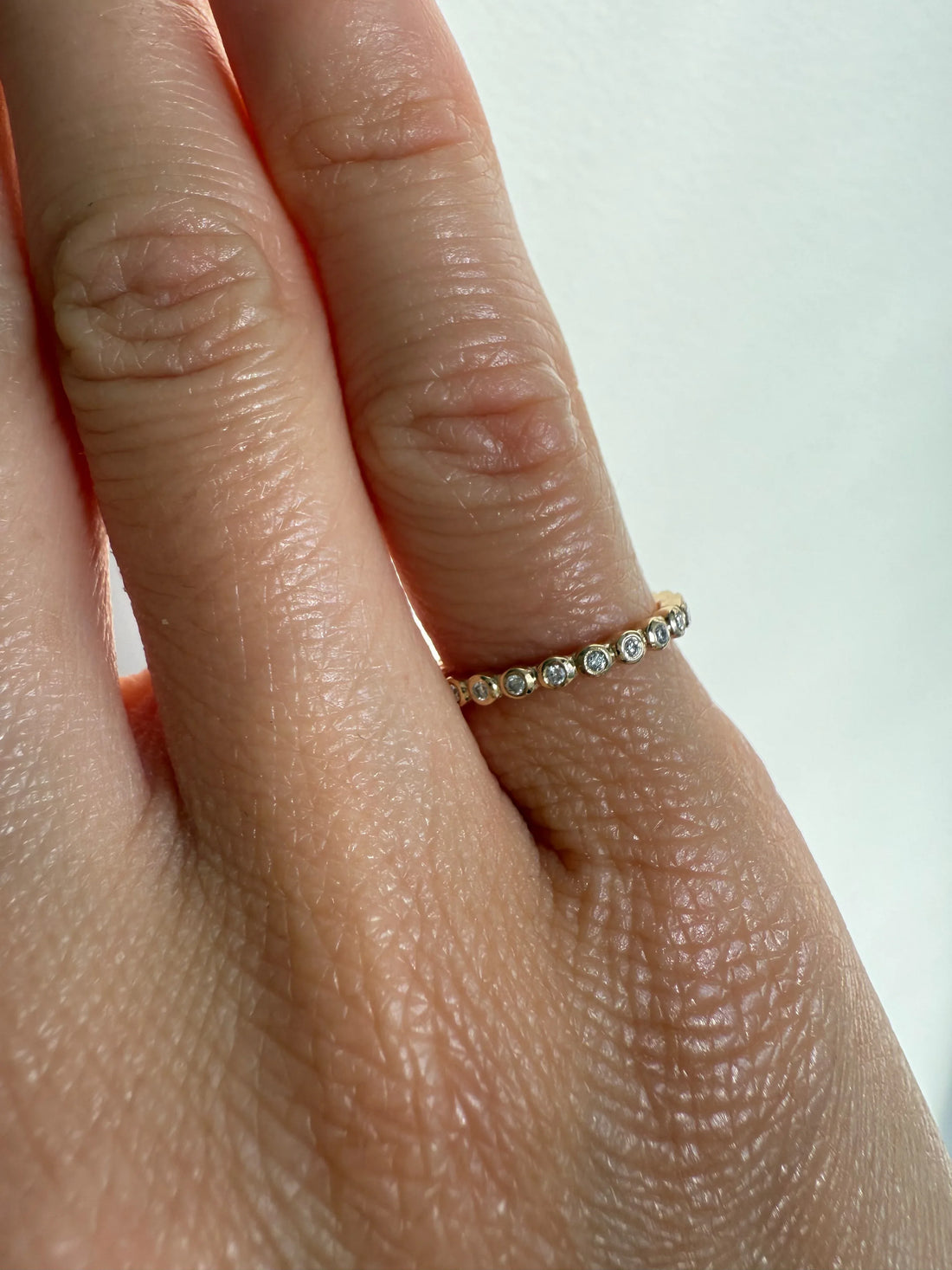 Ilana Bezel-Set Stackable Diamond Band