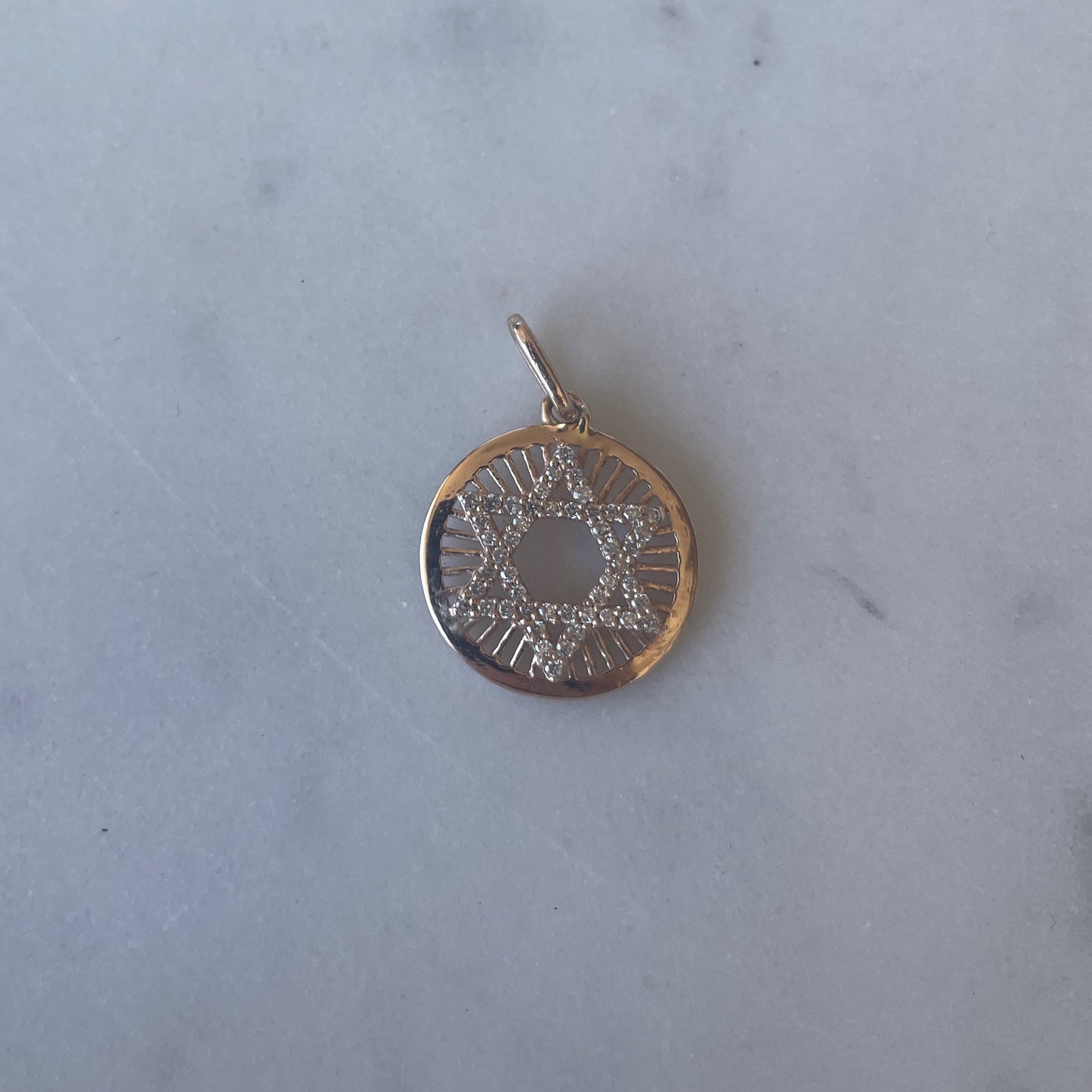 Eden Star of David Medallion Pendant with diamonds