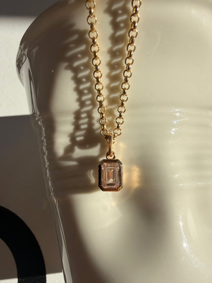 Radiant-cut Diamond Pendant -White Gold - - Jewelry - Goldie Paris Jewelry - Last Chance Moms Pendant