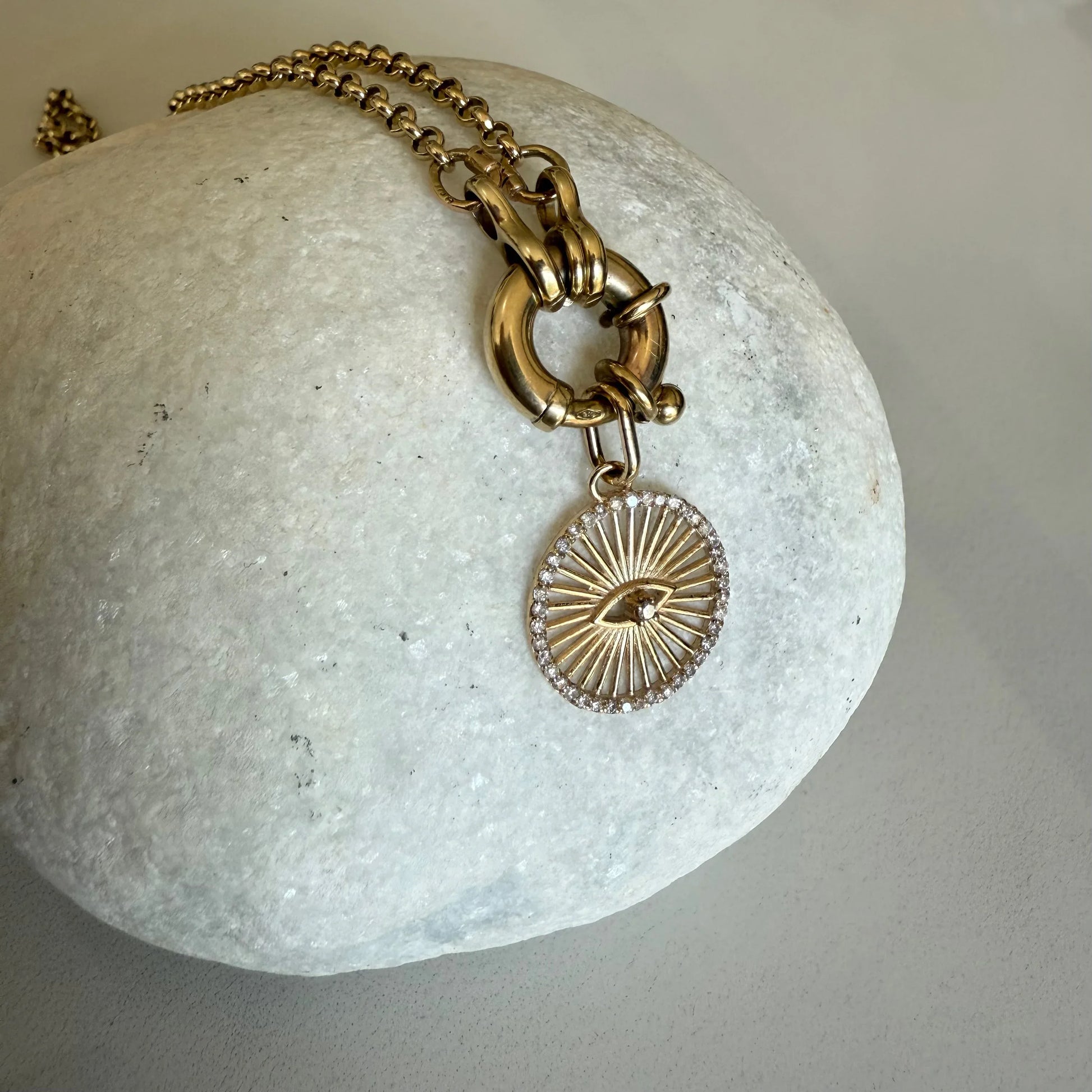 Evil Eye Medallion Pendant - Goldie Paris Jewellery