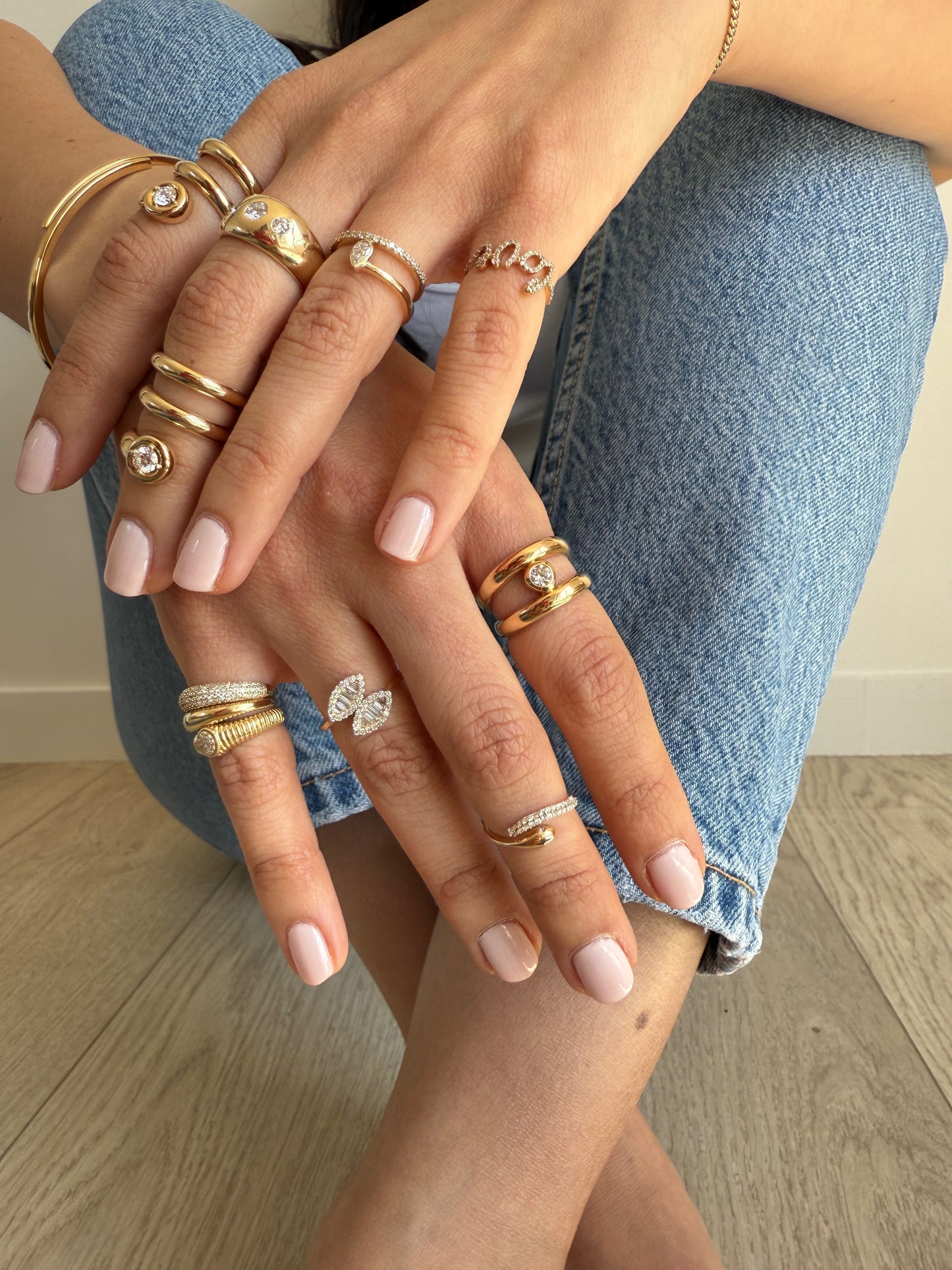 Julie Double Leaf Diamond Ring