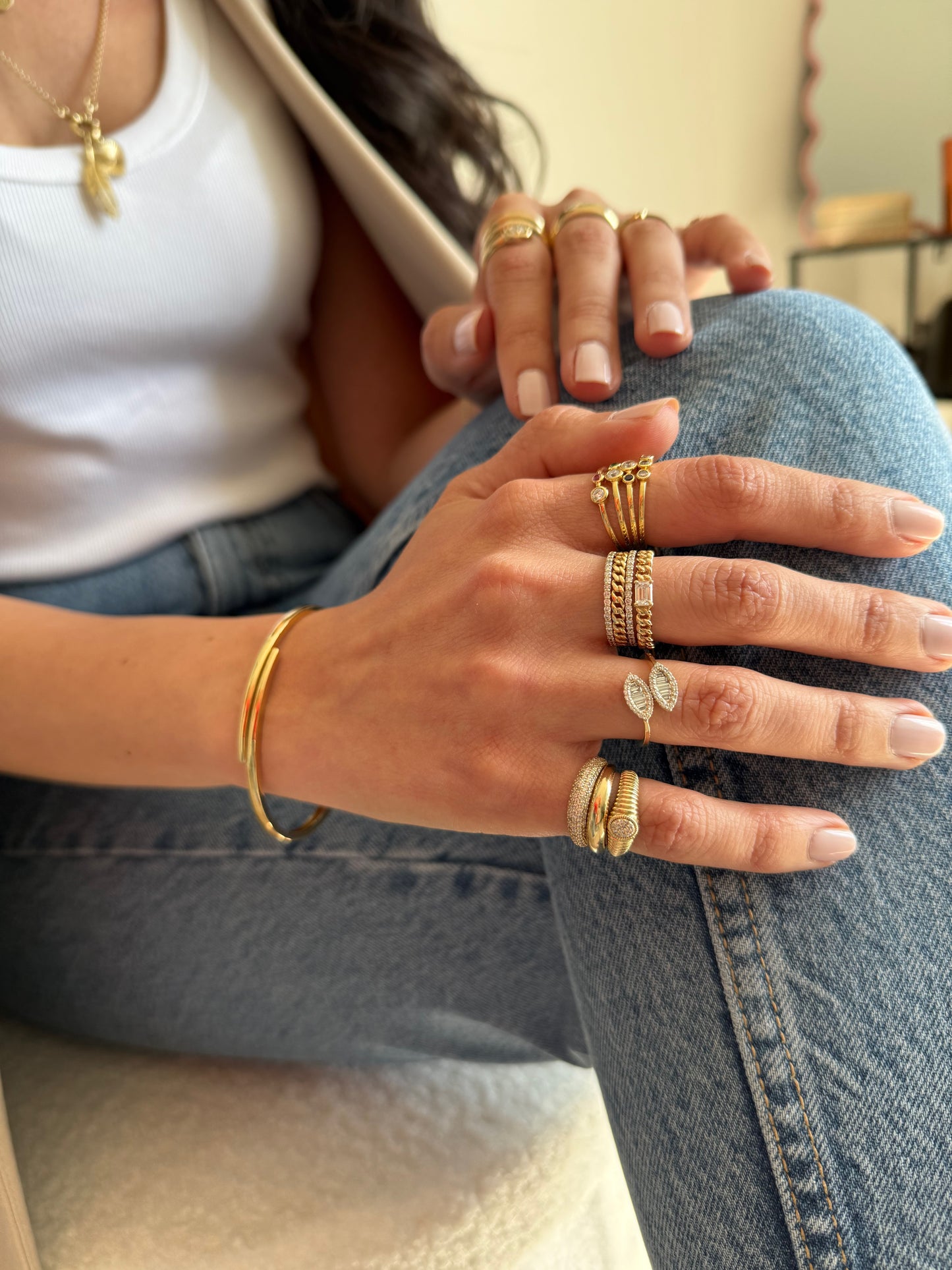 Julie Double Leaf Diamond Ring