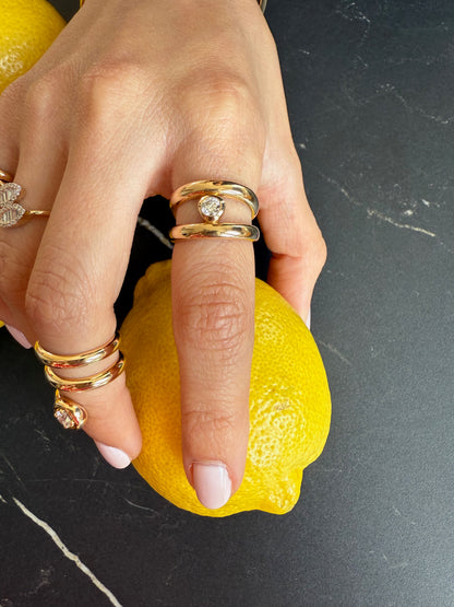 Kaye "solitaire" chunky ring