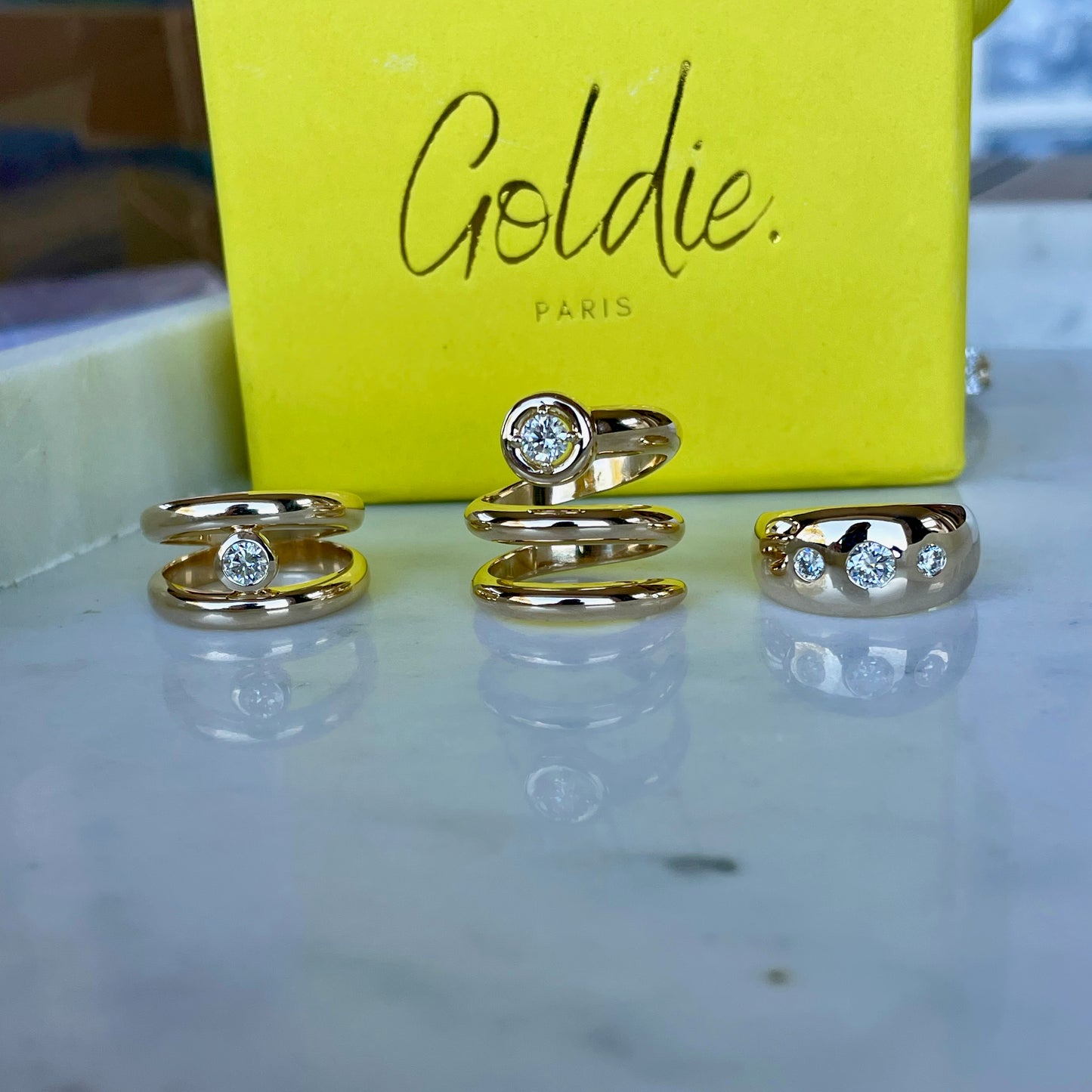 Kaye "solitaire" chunky ring