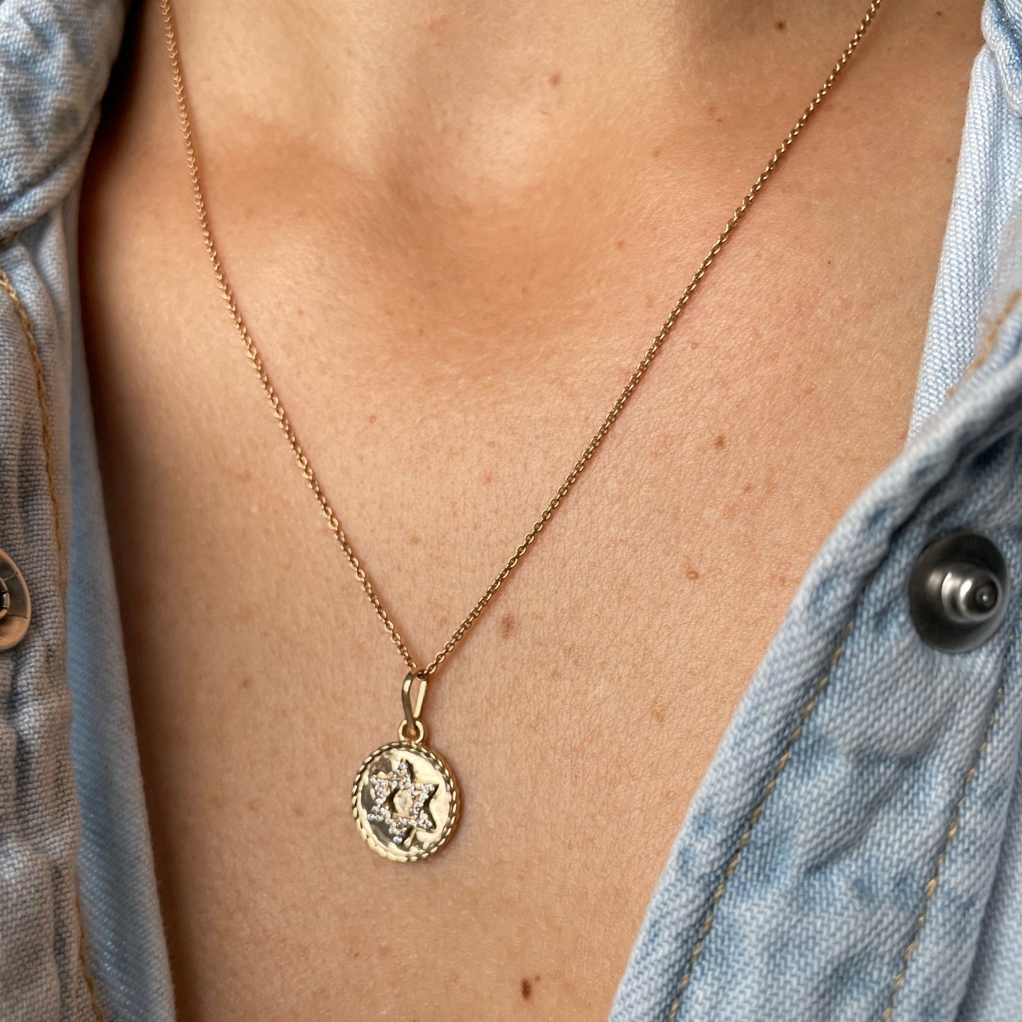 Reversible Star of David Pendant/ Necklace - - Jewelry - Goldie Paris Jewelry - Evil Eye Pendant