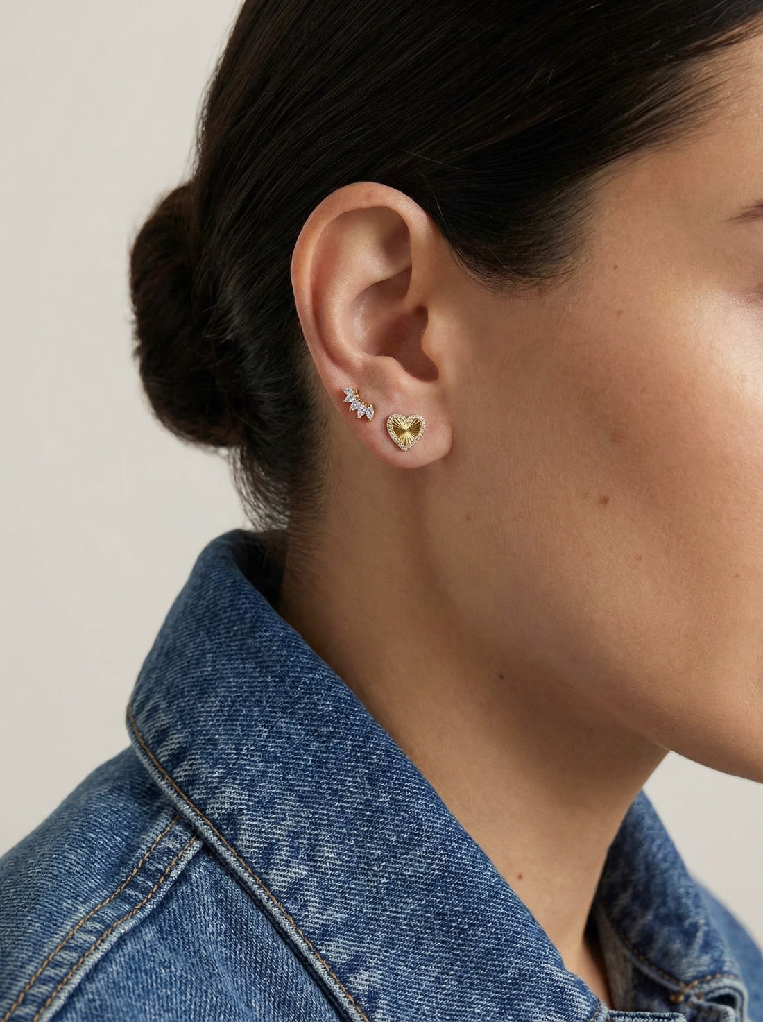 Marquise Crown Flat-Back Stud