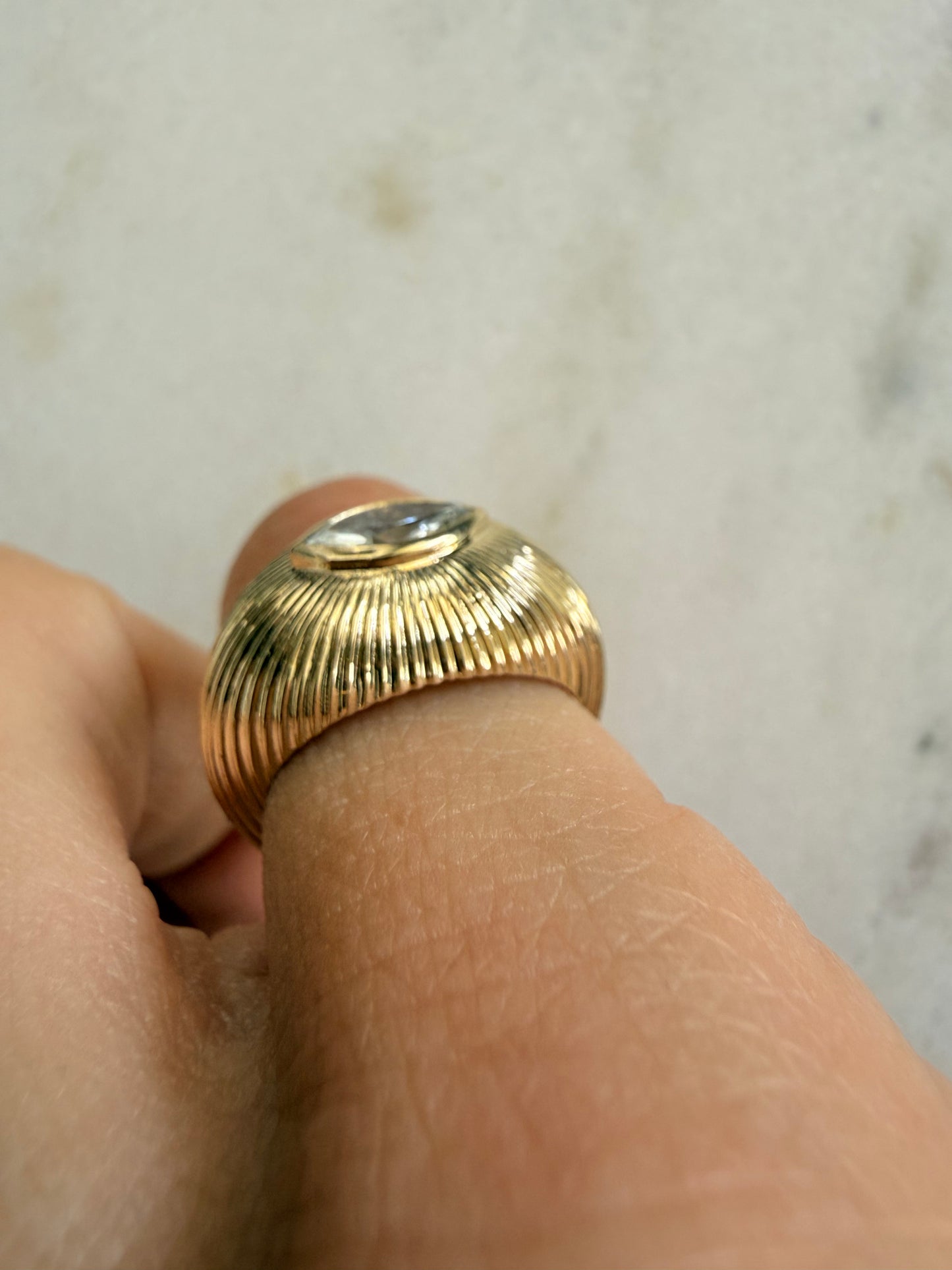 Siena Fluted Dome Diamond Ring