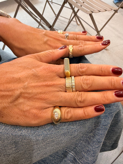 Passy Eternity Ring - Princess Cut Bezel Set