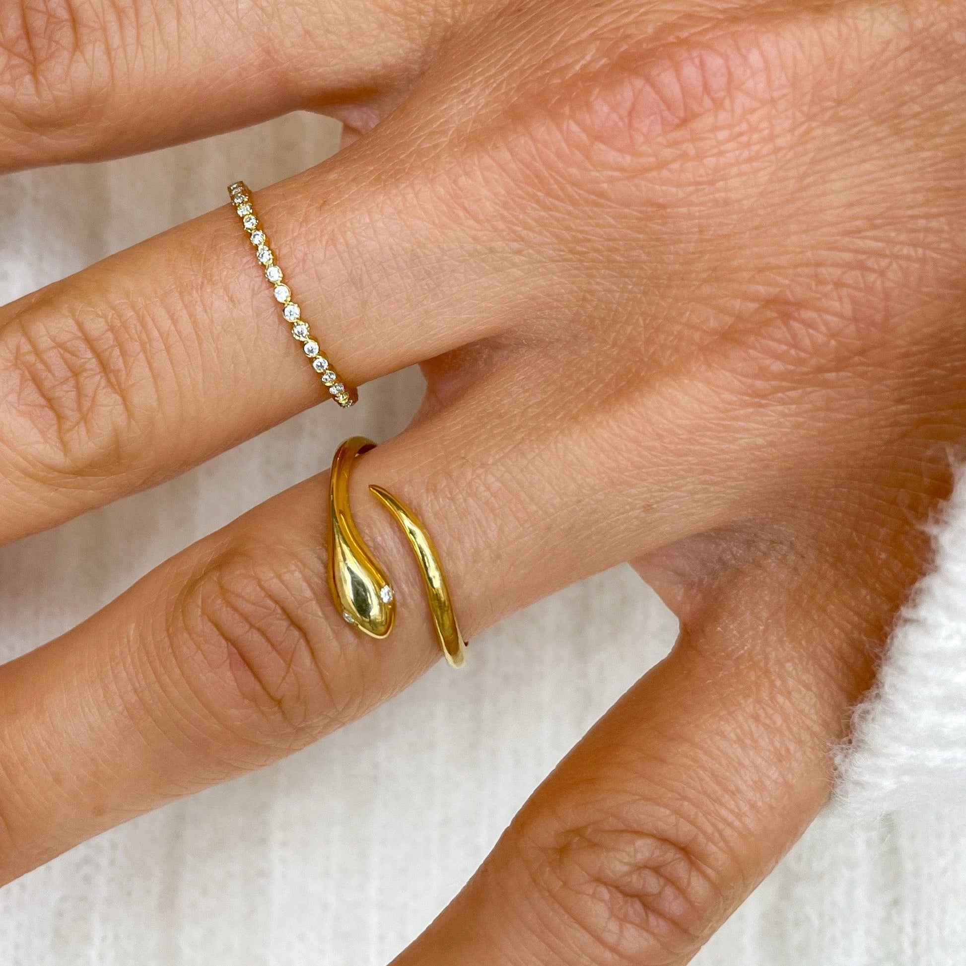 Snake Diamond Ring - - Jewelry - Goldie Paris Jewelry - Ring