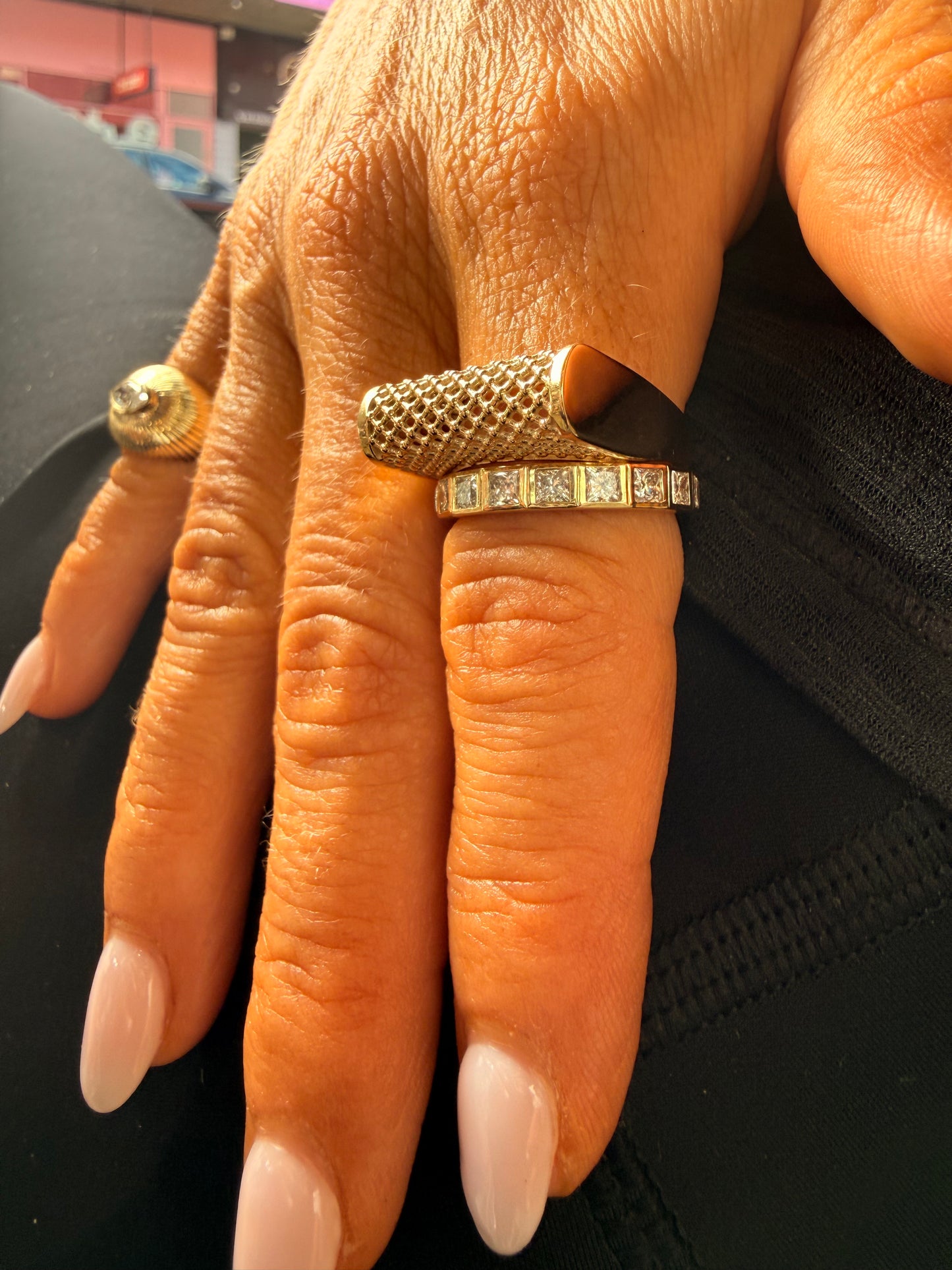 Passy Eternity Ring - Princess Cut Bezel Set