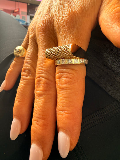 Passy Eternity Ring - Princess Cut Bezel Set